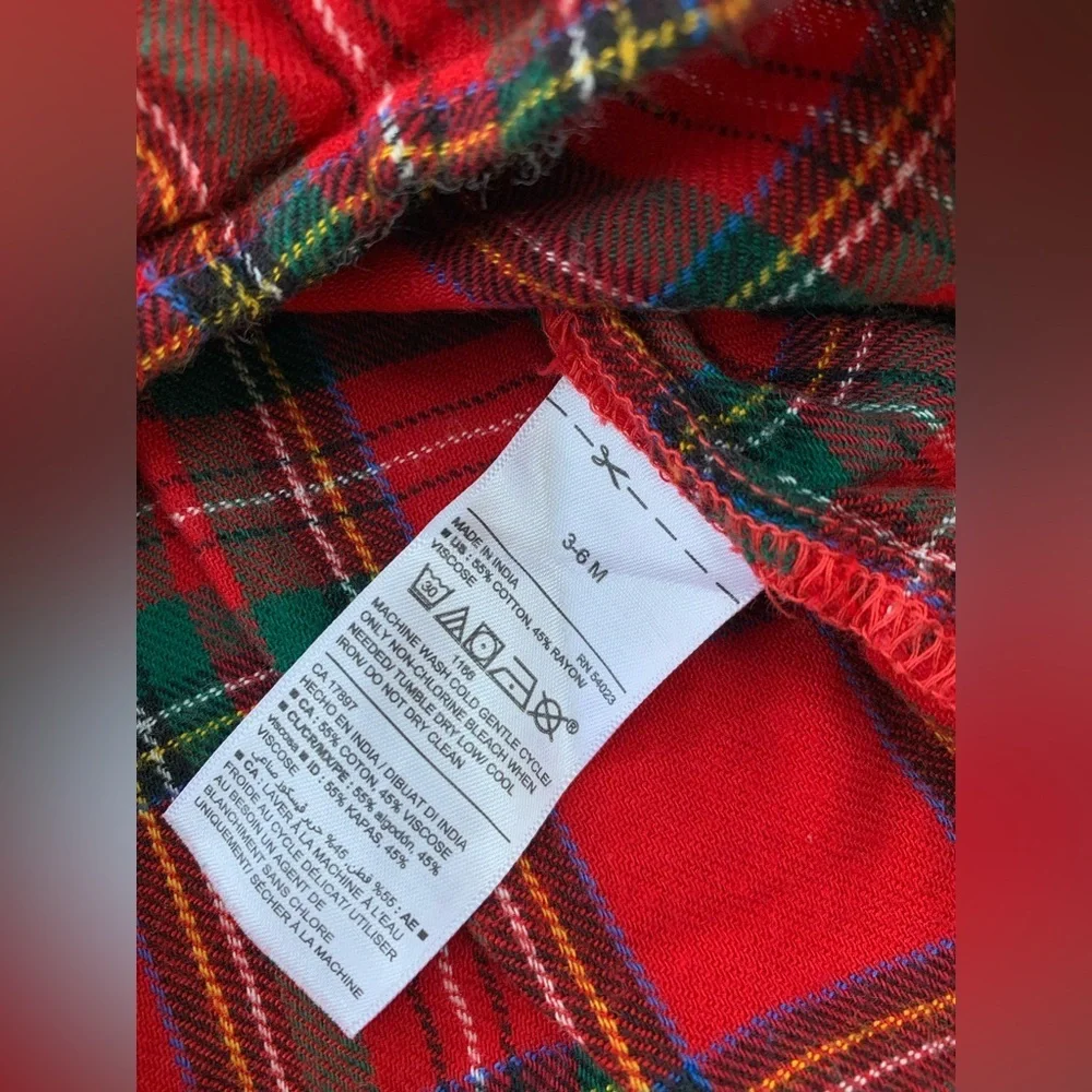 Old Navy Size 3-6 Months Holiday Plaid Ruffle Dress